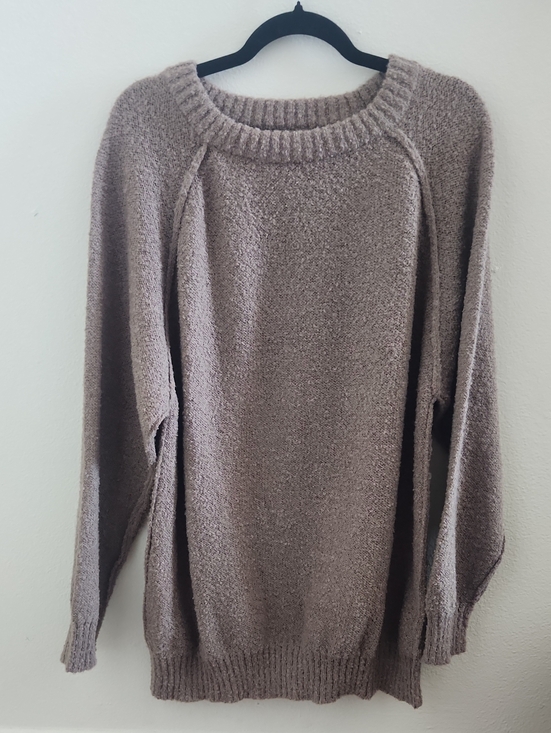 Sweaters - Cozy Brown Taupe Women's Crewneck Sweater